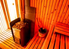 Wood burner sauna